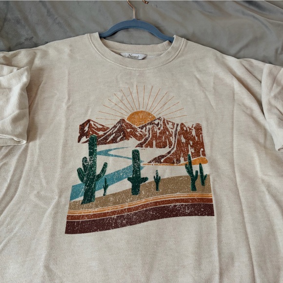 Natural Reflections Cream Ribbed Top - Picture 4 of 8